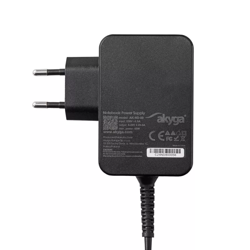 Toiteadapter Akyga AK-TB-09 siseruumidesse 5W must 110-240V