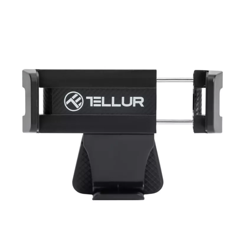 Telefonihoidik Tellur TLL171261 — universaalne kompaktne reguleeritava nurgaga auto- ja lauahoidik, must