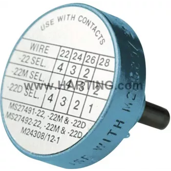 Positsioneerimishülss Harting 09 99 000 0531 sinine
