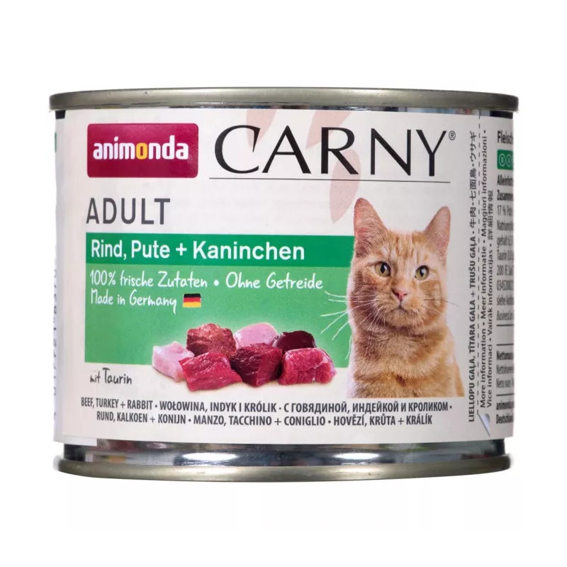 ANIMONDA Carny Adult Beef, turkey and rabbit - märg kassitoit - 200g