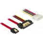SATA-kaabel DeLOCK 85230 0,3 m SATA 7-kontaktiline + Molex 4-kontaktiline