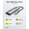 Goobay Slim 4-Port USB-Hub USB-C kuni 10 Gbit/s - -Plug> 4x (76565)