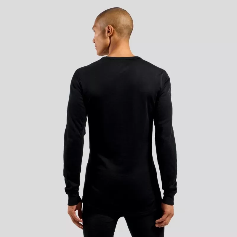 Odlo BL TOP crew neck l/s ACTIVE WARM ECO meeste T-särk, suurus M, must