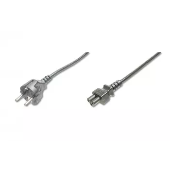 Assmann toitekaabel, Schuko - C5, pistik/pistikupesa, 1,8 m, H05VV-F3G 0,75 mm², must (AK-440103-018-S)