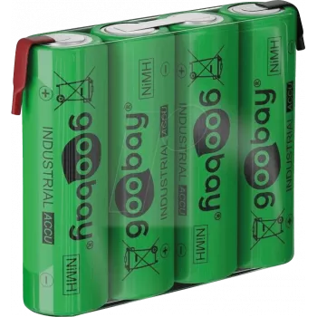 Goobay 4x AA (Mignon) - 2100 mAh, roheline - jooteühendus (Z), nikkel-metallhüdriidaku (NiMH), 4,8 V (55580)