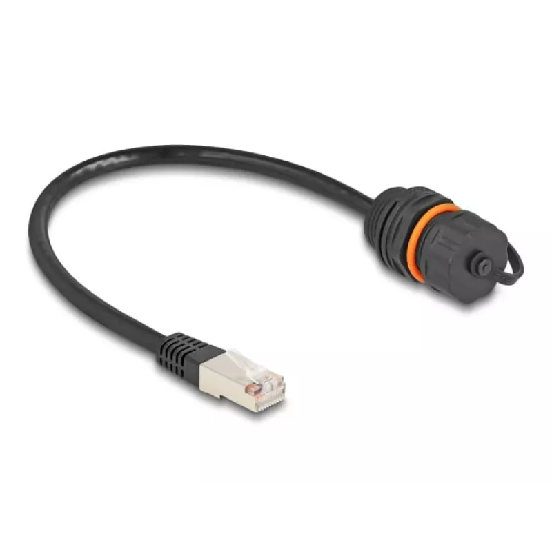 Võrgukaabel DeLOCK 88146 RJ45 pistik RJ45 pesa Cat.6A 0,25m Must