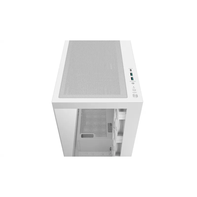 PC Case DeepCool CG580 4F V2 Midi Tower Valge — ATX, karastatud klaas, 3x120mm küljeventilaatorid, 360mm küljeradiaatori tugi