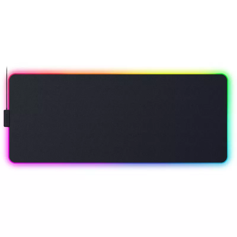 Mänguhiirematt Razer Strider Chroma – polüesterpind, 370×900 mm, must, mitmevärviline taustvalgustus