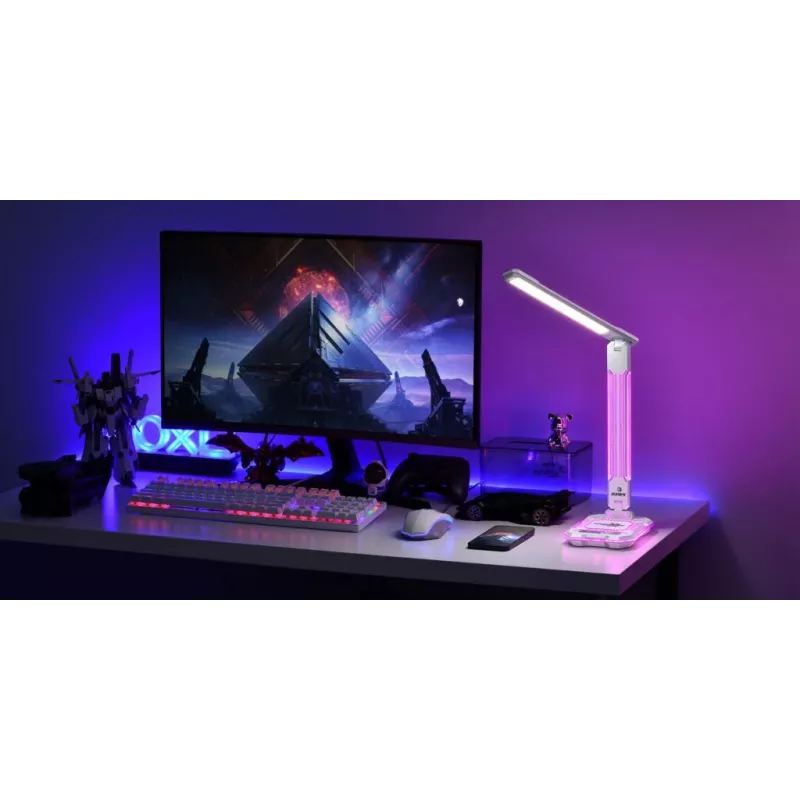 Lauavalgusti Hawk HW-LAMP04 valge LED reguleeritav, valge viimistlus, reguleeritav pea ja õlavars