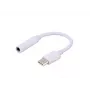 SAVIO USB Type 3.1 C (M) – Jack 3.5mm (F) heliadapter Valge AK-35