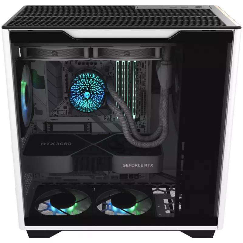 InWin A5 Midi-Tower karastatud klaasiga - valge