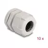Kaabli läbiviik M25 DELOCK 10 tk, plast, hall