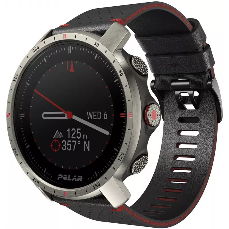 Polar Grit X Pro - Titaan - Spordikell rihmaga - perforeeritud nahk - hall - Rihma suurus: M/L - Ekraan 3 cm (1,2) - Bluetooth - 41 g (90085777)