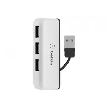 Belkin USB 2.0 4-Port Travel Hub, hõbedane, F4U021bt