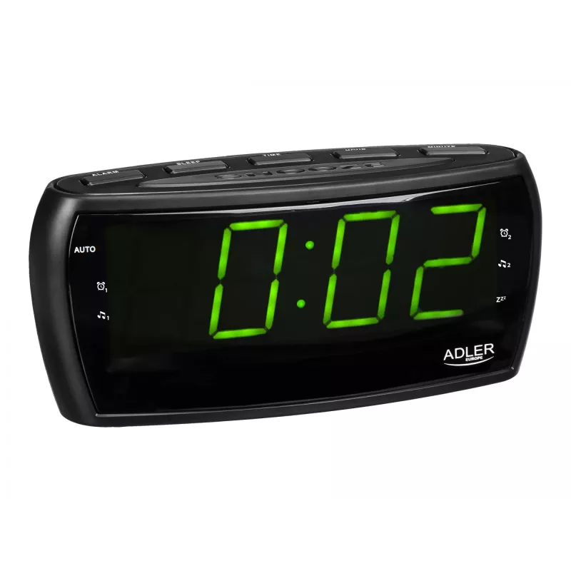 Kellraadio Adler AD 1121 — kellraadio, FM/AM-tuuner, LED-ekraan, varutoide, must