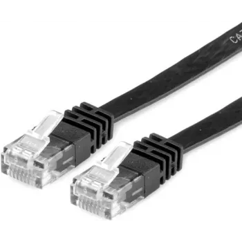 Value 21.99.0960 RJ45 võrgukaabel, patch-kaabel CAT 6 U/UTP 0,50 m must 1 tk.