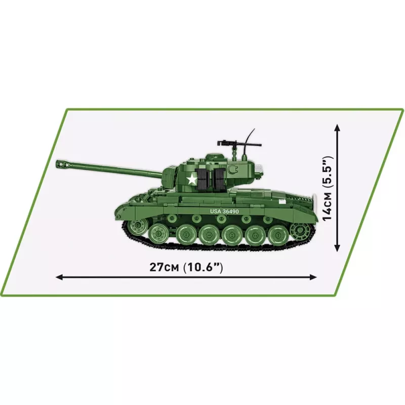 Ehituskomplekt COBI M26 Pershing T26E3 904 osa Plastik alates 3. eluaastast
