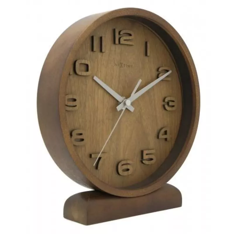 NeXtime kell 5192gs Wood Wood Small, 22x20 cm, seinakell, puit, hall