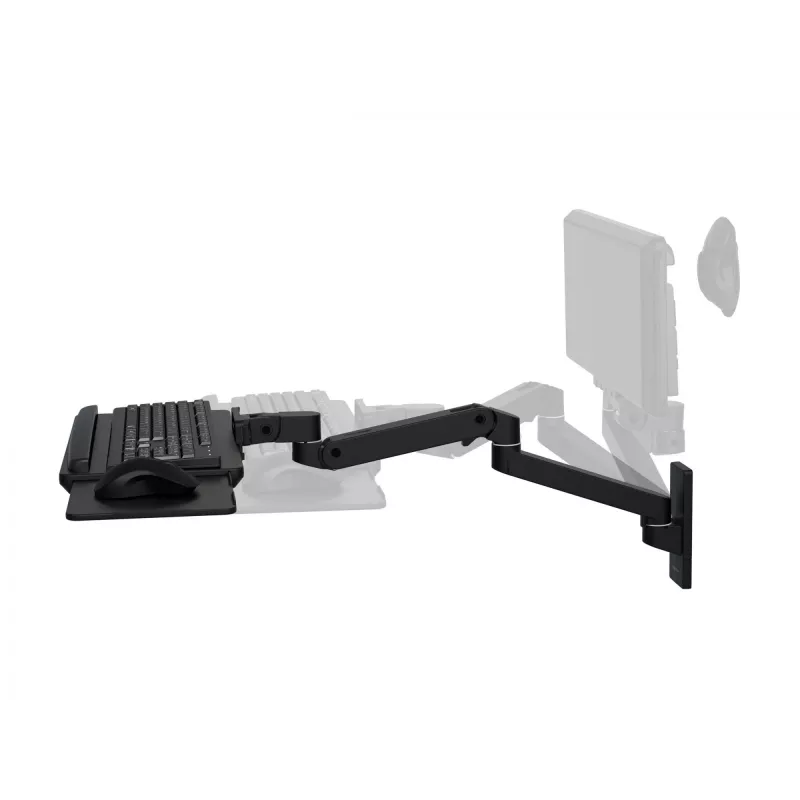 Klaviatuuriklamber Ergotron LX Pro Wall klaviatuur Arm must Alumiinium