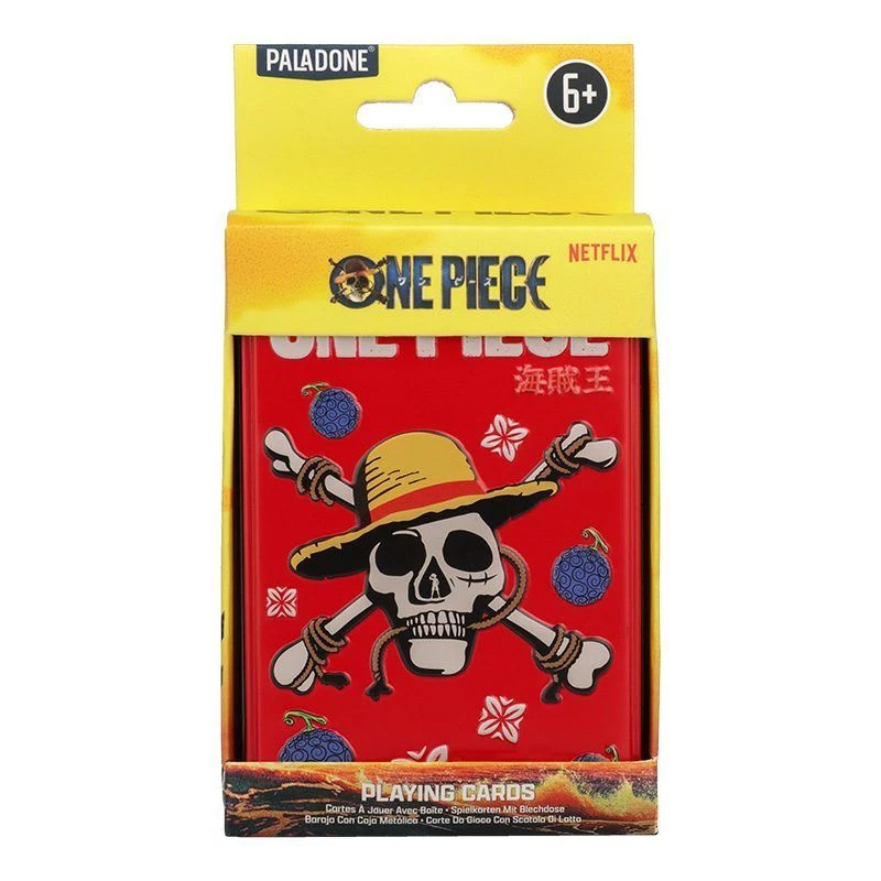Mängukaardid Paladone One Piece metallkarbis – standardse kaardipaki suurus