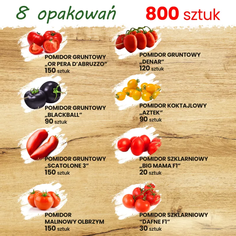 Toraf Tomato Seed Set Eden - 8 komplekti