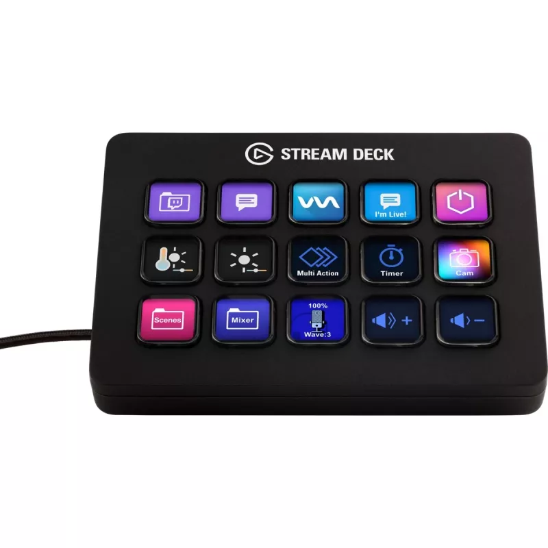 Elgato Stream Deck MK.2 Kohandatav 15-klahviga USB-ülesannete juhtpult klassikaliste klahvidega, must