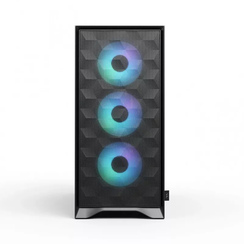 PC korpus Fractal Design Pop 2 Air Must TG RGB Midi Tower — ATX/Micro‑ATX/Mini‑ITX, 3x120mm ees, 1x120mm taga, 2.5 tolli+3.5 tolli pesad
