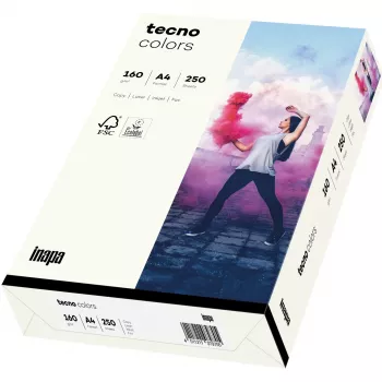 Inapa Tecno colors valge A4 — 250 lehte, 160 g/m²