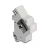 Snap-in Keystone'i hoidik DIN-liistule DELOCK 67043 — plastist, maandusega, 60×88,2×21,5 mm, hall