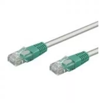 Wentronic Goobay CAT 6 ristühendusega patch-kaabel, U/UTP, hall, roheline, hall-roheline, 1 m - CCA vasksegu materjal (68471)