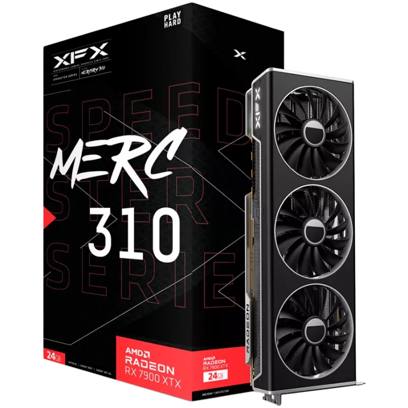 Graafikakaart XFX Radeon RX 7900 XTX 24 GB GDDR6, PCIe 4.0, 384-bit, 355 W, 3x ventilaatorid