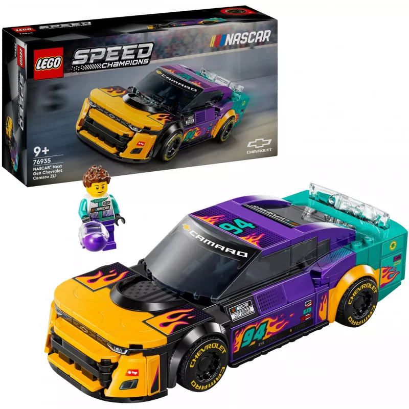 Ehituskomplekt LEGO Speed Champions 76935 NASCAR Next Gen Chevrolet Camaro ZL1, 328 tk, 1 minifiguur, vanus 9+