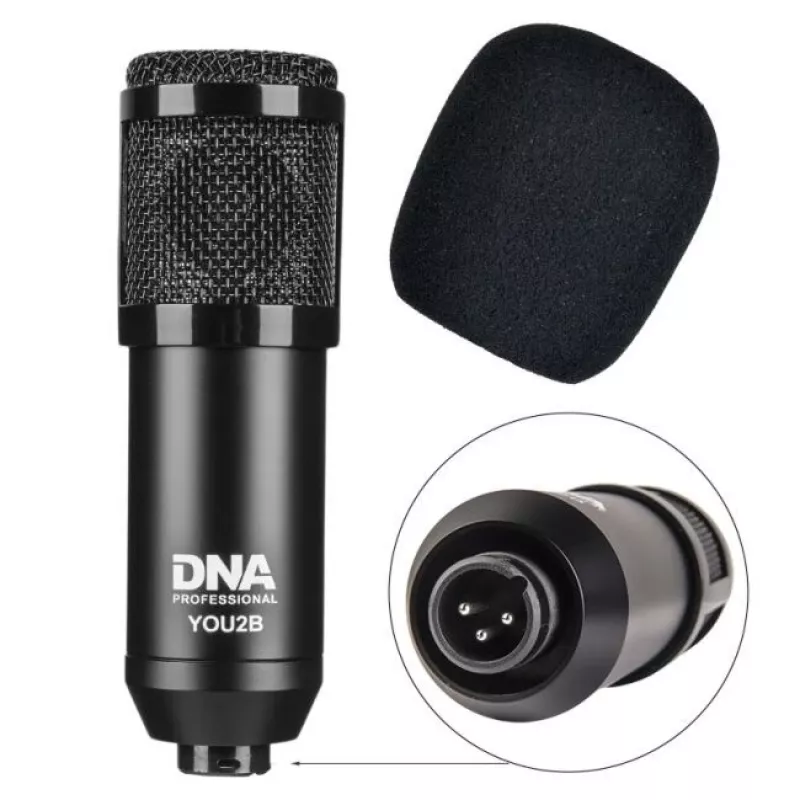 Mikrofonikomplekt Bitmat DNA YOU2B — mikrofon, heliliides, statiiv ja kaablid