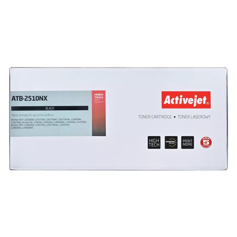 Tonerikassett ActiveJet ATB-2510NX must 3000 lehekülge, ühildub Brother TN2510XL