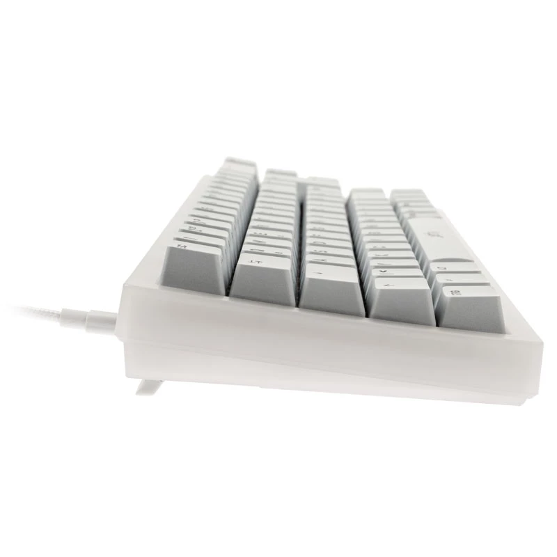 Mehaaniline TKL mänguklaviatuur XTRFY K5 RGB — tenkeyless, läbipaistev/valge