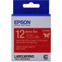 Epson Label Cartridge Satin Ribbon LK-4RKK Kuldne/Punane 12mm (5m)
