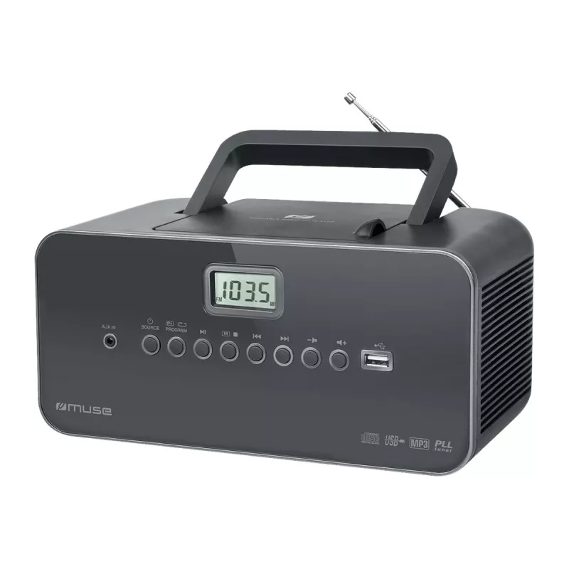 Muse M-28 DG CD-mängija Kaasaskantav CD-mängija Must