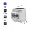 Kolmefaasiline elektrooniline energiaarvesti QOLTEC 50900 400V LCD 4P