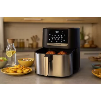 Kuumaõhufritüür ESPERANZA EKA004 — 8 L, 1700 W, 8 programmi, puutetundlik juhtimine, roostevaba teras