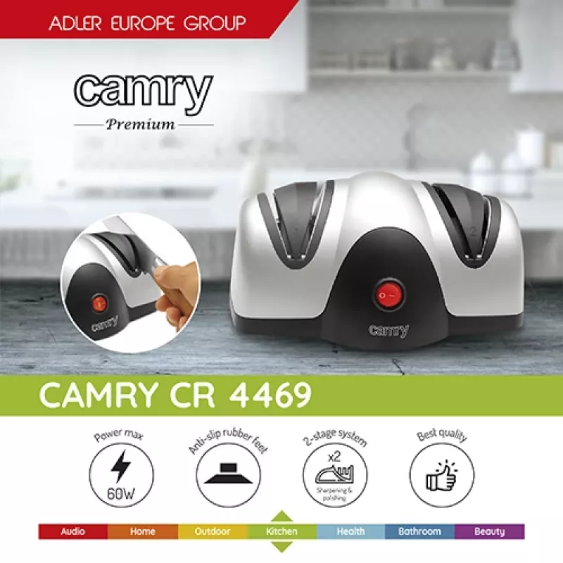 Camry Premium CR 4469 nüri teritusseade Elektriline nüri teritusseade Must, Hall