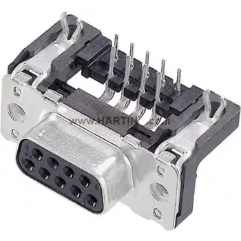 D-SUB-pistik Harting 09 66 452 6613 90° 37-kontaktiline jootetüüp