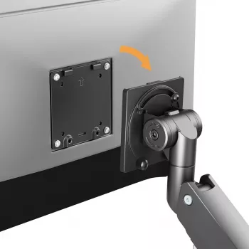Maclean MC-968 Kahe käega monitori alus gaasivedruga 17-57 27 kg raskeveo täisliikumisega hoidik kinnitus Max VESA 200x200