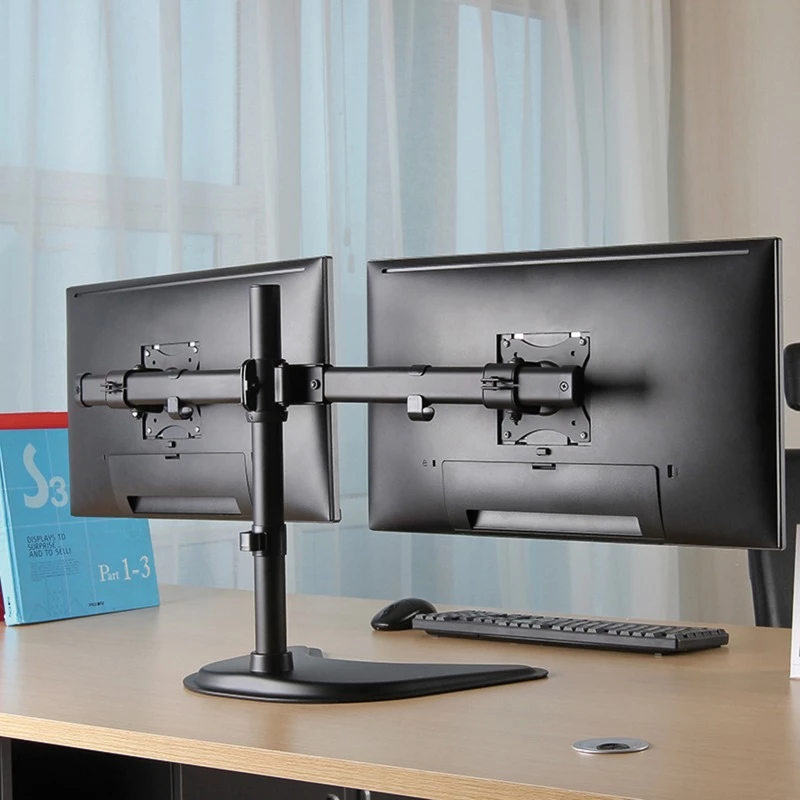 HAGOR HA FS - kinnituskomplekt (lauale kinnitatav hoidik) - 2 LCD-ekraanile - must - ekraani suurus: 38-68 cm (15-27 tolli)