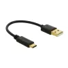 DeLOCK USB laadimiskaabel Type-A USB USB-C-le 15 cm Must