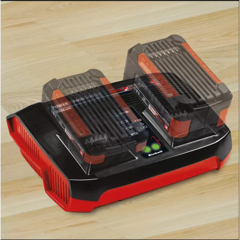 Einhell Power-X-Twincharger 3 A akulaadija siseruumidesse must - punane (4512069)