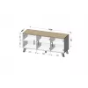 Cama sideboard LOTTA 150 3D Valge + sonoma oak