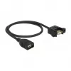 USB-kaabel DeLOCK 85459 USB 2.0 0,5 m Must
