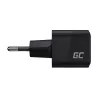 Mobiilseadme laadija roheline Cell CHARGC06, USB-C 33W, Quick Charge 3.0, vahelduvvoolu sisend 100–240V, must