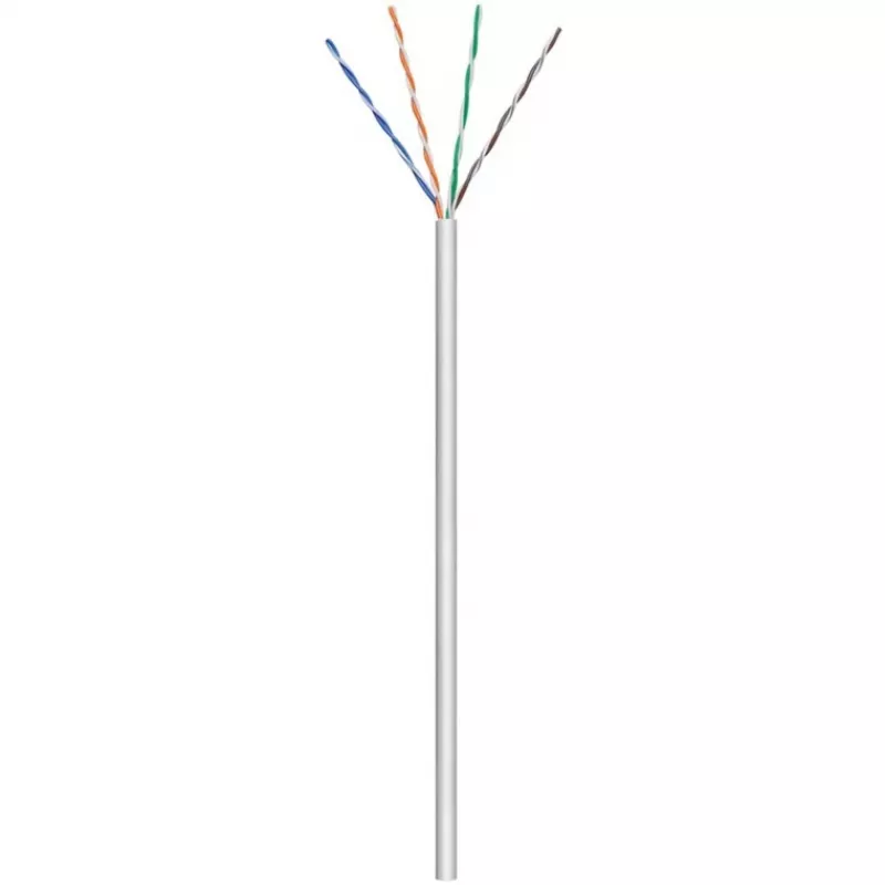 Wentronic Goobay CAT 6 võrgukaabel, U/UTP, Hall, 100 m - CCA, AWG 24/7 (keerutatud), PVC (93884)