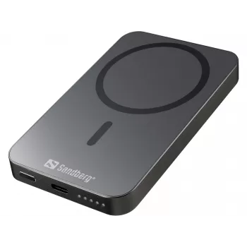 Kaasaskantav akupank Sandberg Mag Wireless Powerbank 5000 ALU, 5000 mAh